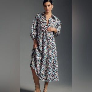 Maeve by Anthropologie Bettina Tiered Shirtdress
